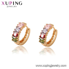 96827xuping latest fashion crystal hoop Synthetic CZ earring for girls